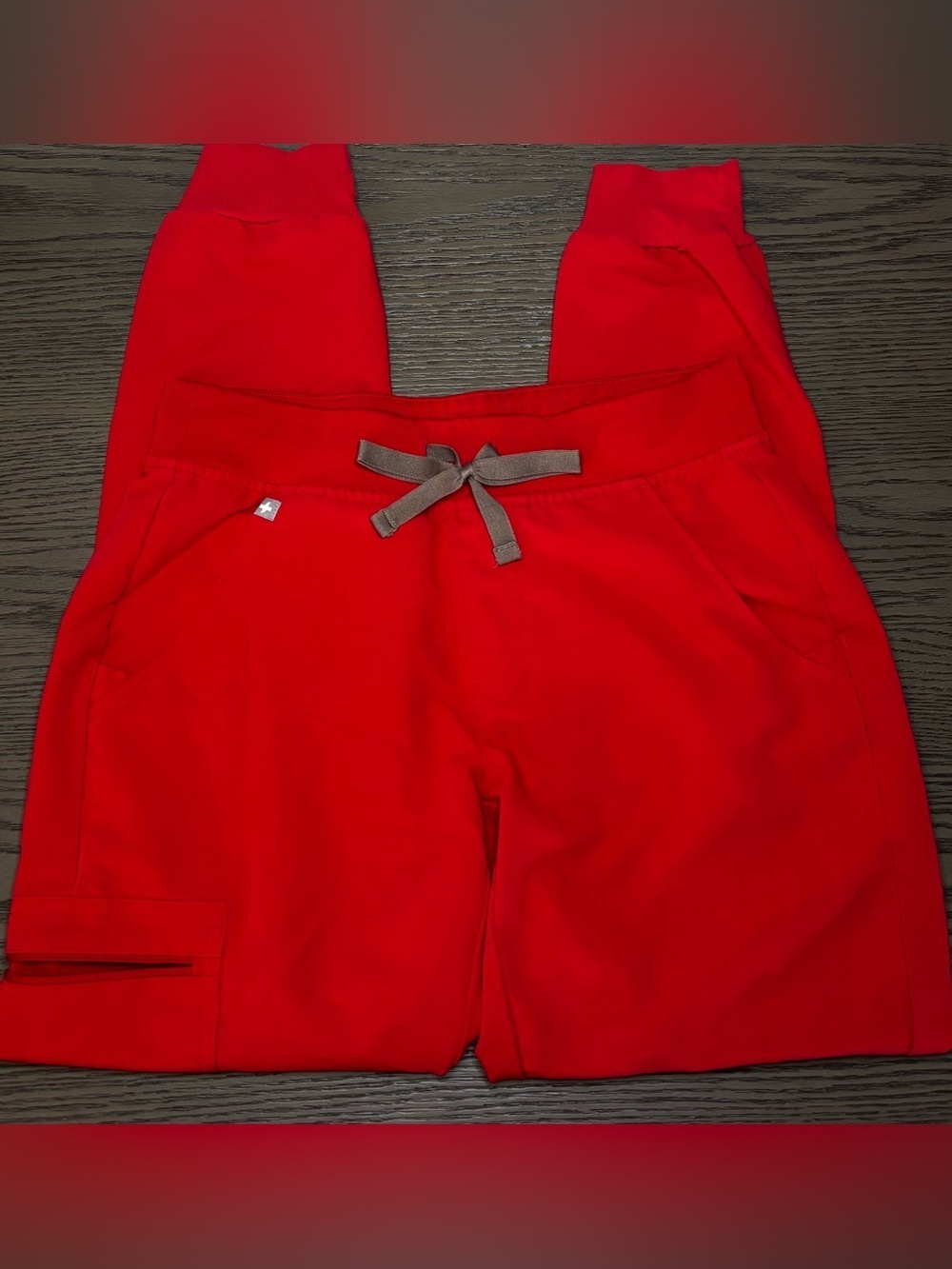 FIGS Zamora Jogger Scrub Pants XS Pop Red Limited Edition Technical Collection
